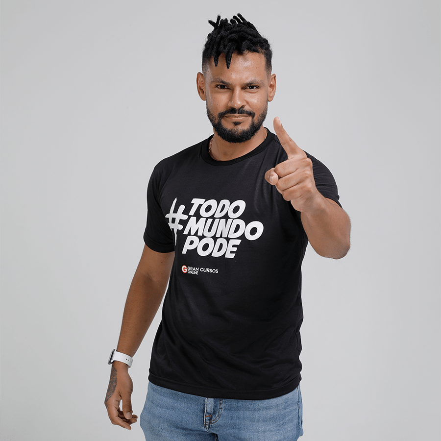 Camiseta Unissex - #TodoMundoPode -  Preta